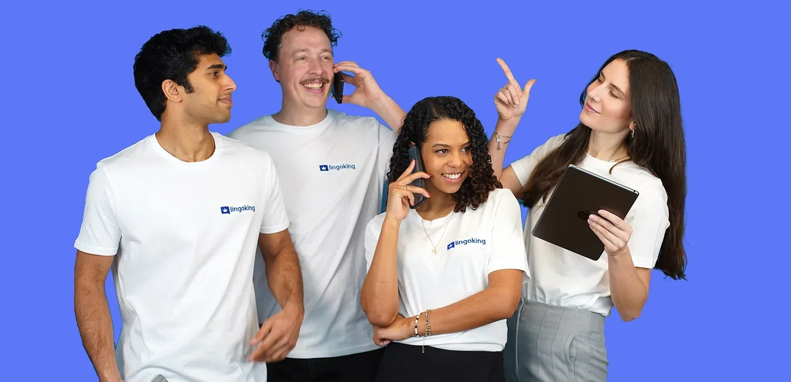 lingoking business development team being busy