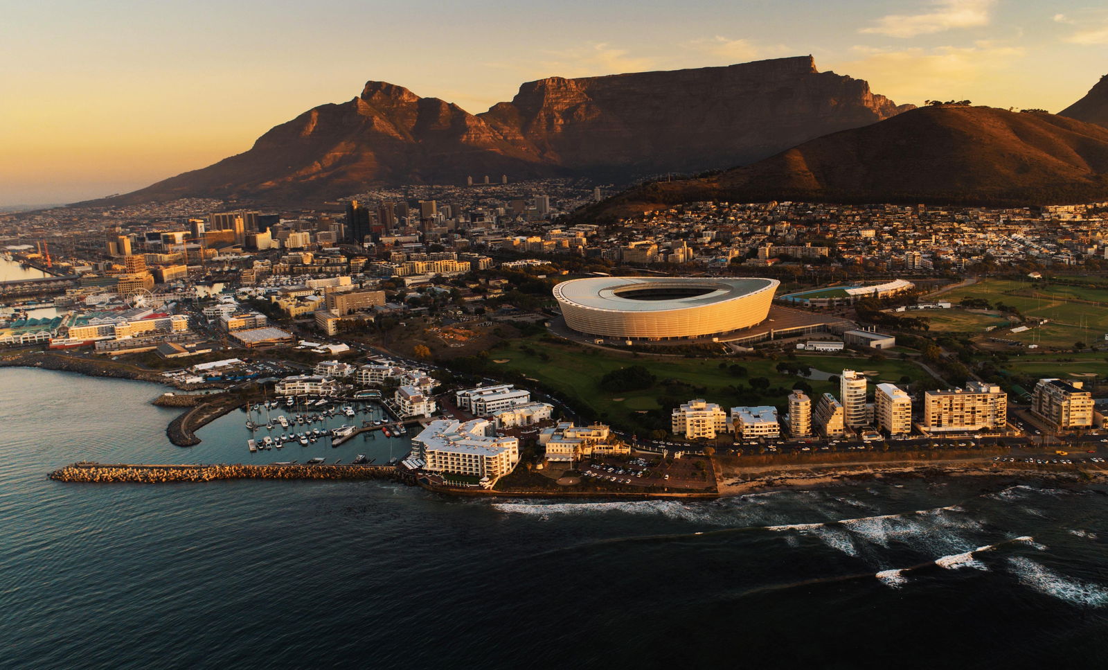 Aerial view of Cape Town
