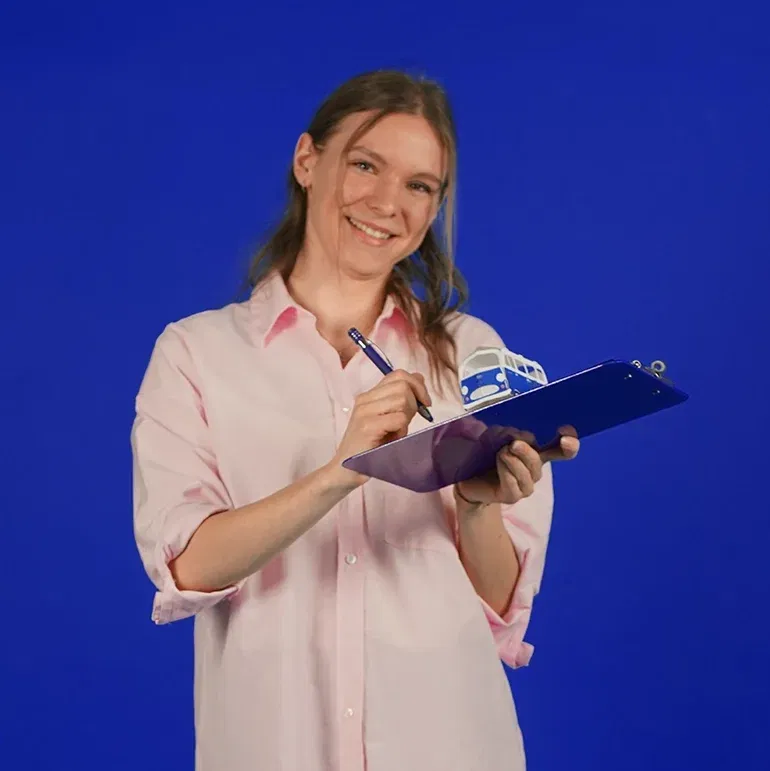 Woman with checklist