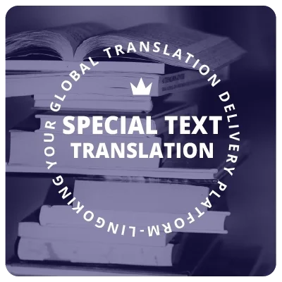 Specialist text translation
