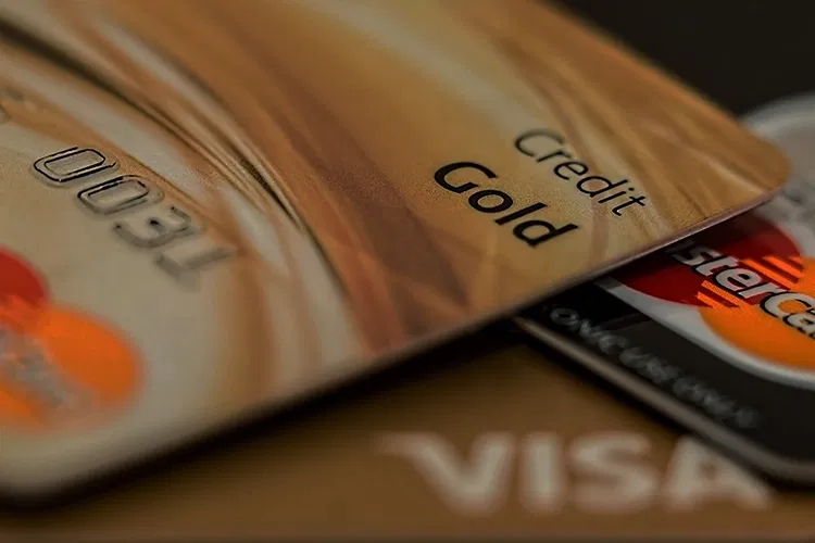 Credit cards on a staple