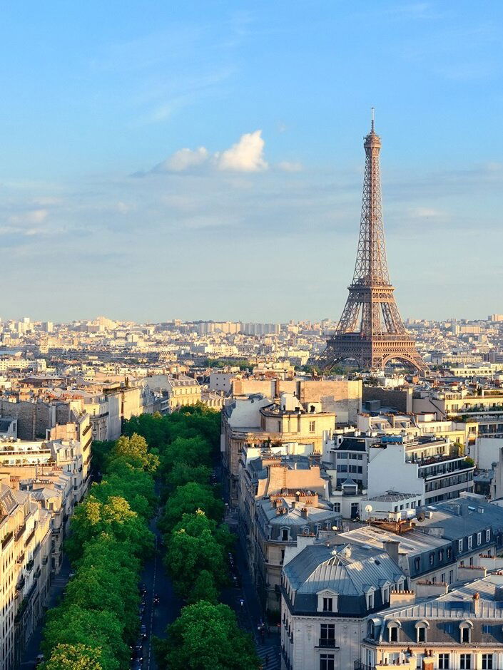 View over Paris with the Eiffeltower