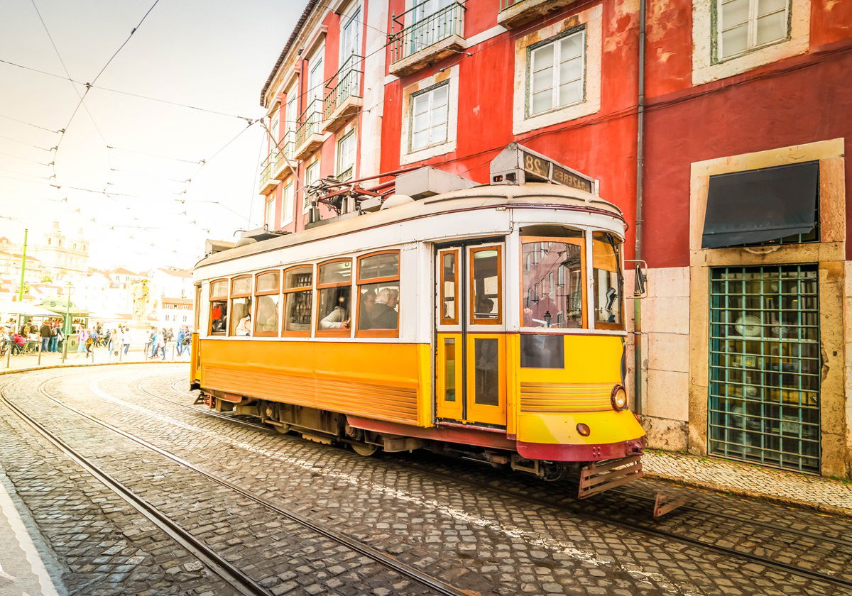 Tram in Lissabon