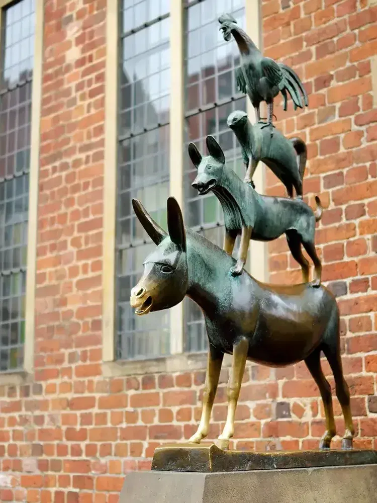 Statue of the "Bremer Stadtmusikanten" (Town musicians of Bremen)