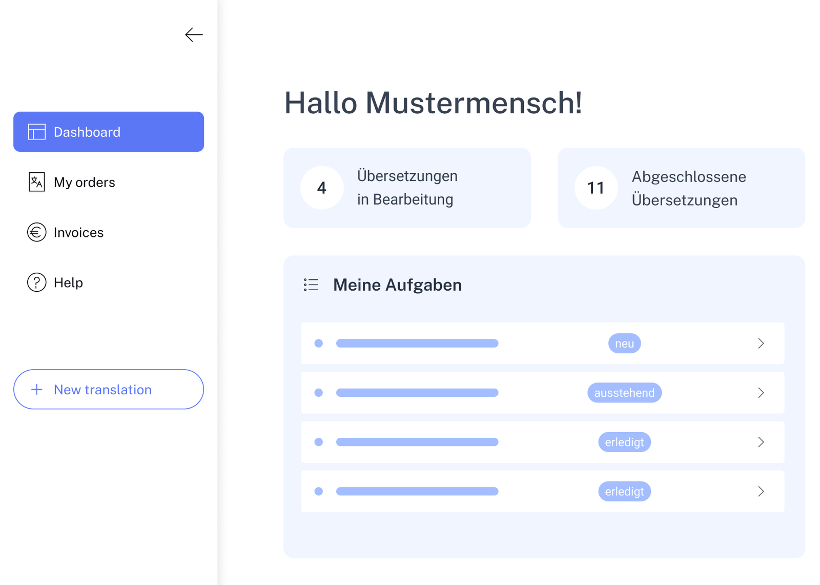 Ansicht Customer Login lingoking