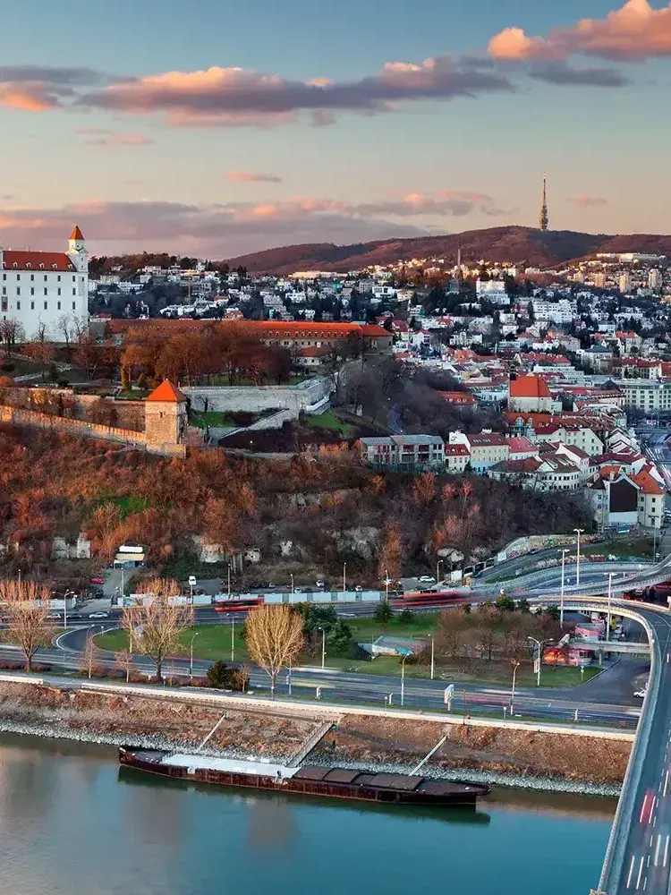 Sicht auf Bratislava in der Slowakei