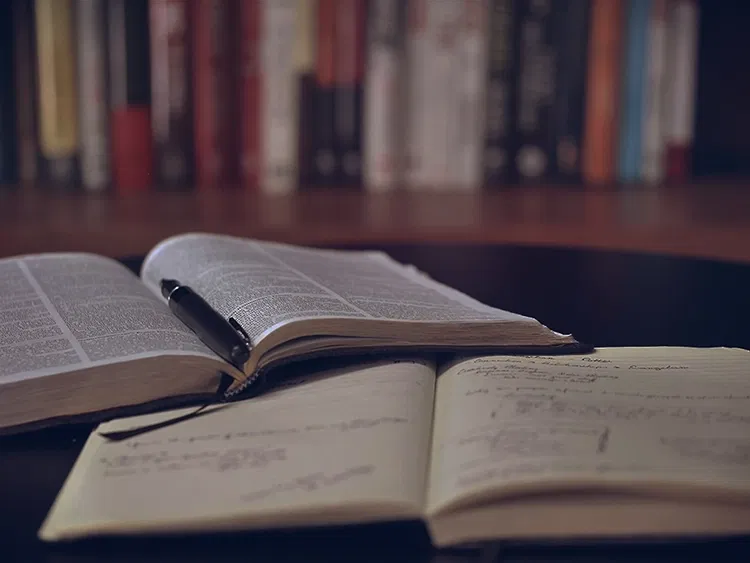 open books lying on a table